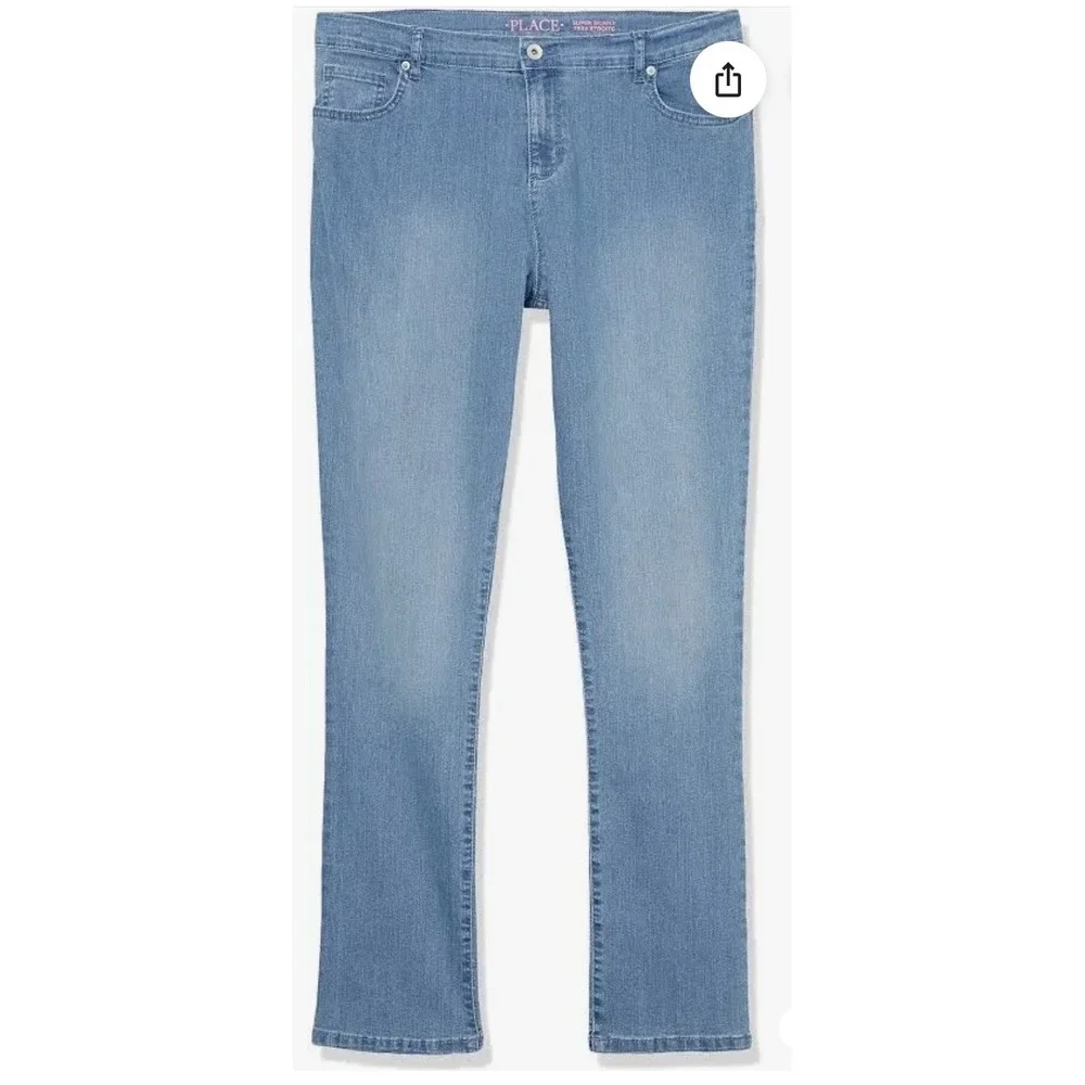 The Childrens Place Super Skinny Jeans Light Indigo Blue Plus NWT